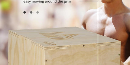 HOMCOM 3-in-1 Wooden Plyo Box