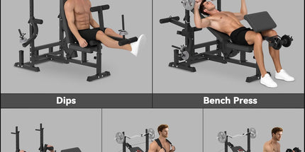 HOMCOM 6-in-1 Adjustable Weight Bench