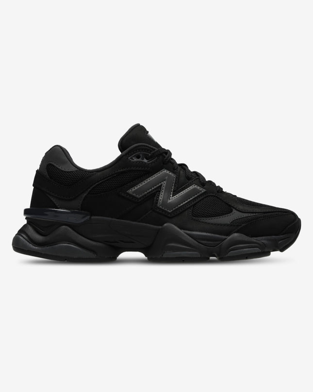 New Balance 9060 Men Running Shoe Triple Black Suede | Free Next Day Delivery