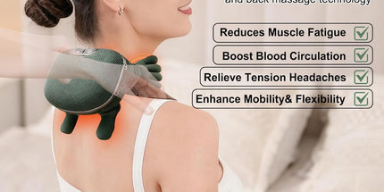 Massager, 4D Neck Massager, Heating Neck, USB Shoulder Massager, 3 Massage Settings & 2 Heat Levels, for Home, Office, Travel, Relax Muscles, Relieve Fatigue