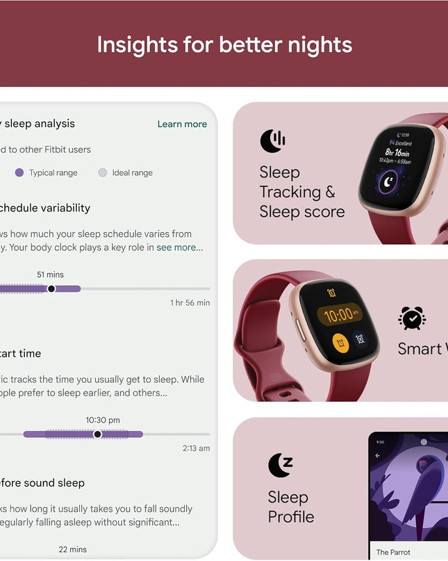 Fitbit Versa 4 Fitness Smartwatch – Built-in GPS
