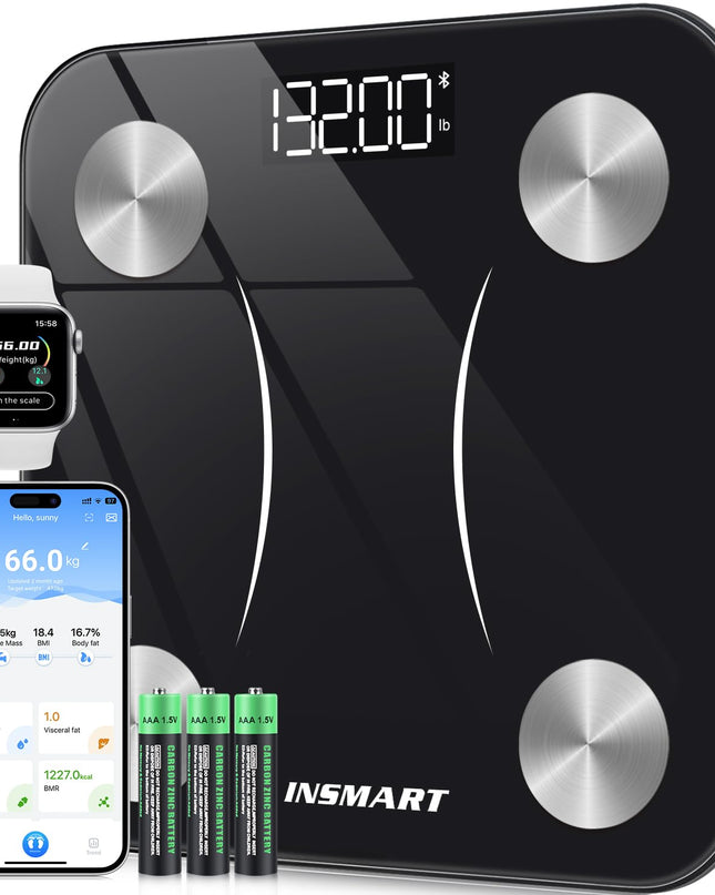 INSMART Bluetooth Body Fat Scales – Smart Digital Body Composition Analyzer