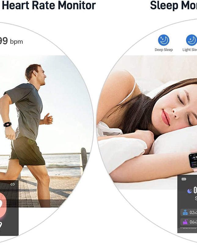 1.69" Touch Screen Fitness Tracker Smartwatch