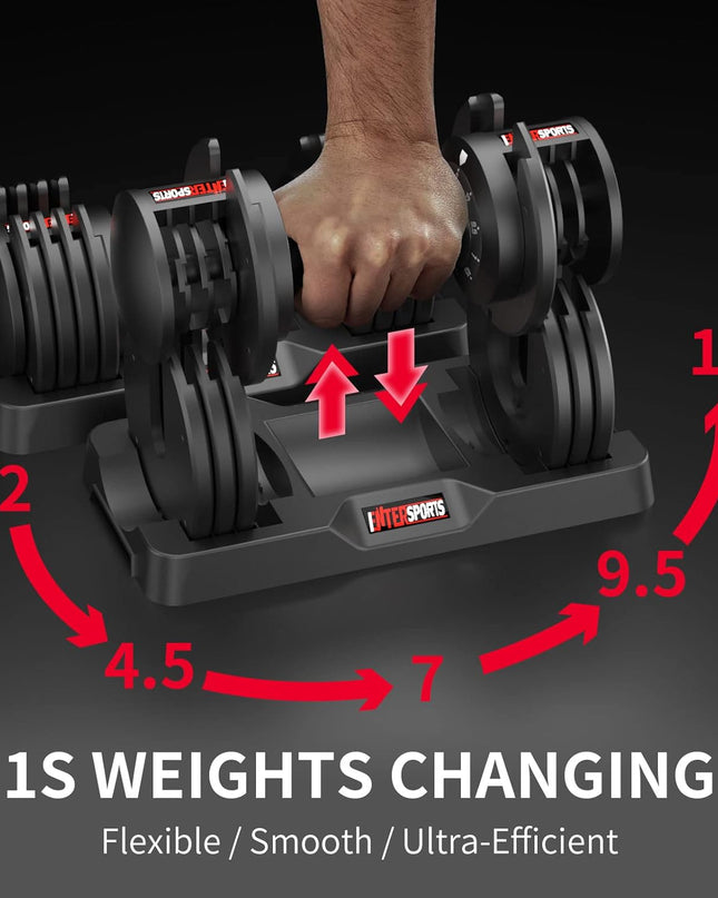 EnterSports Adjustable Dumbbell Set (2–12 kg) 