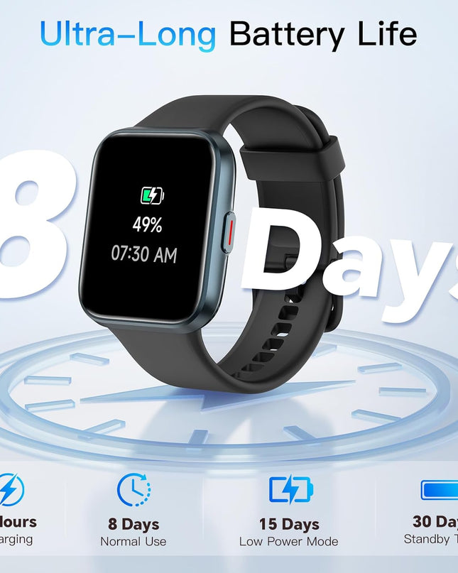 Smart Watch with Alexa and Fitness Tracking – 1.8" Touch Screen