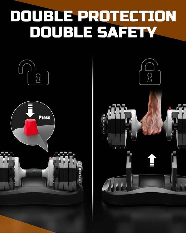 ATIVAFIT 10-in-1 Adjustable Dumbbells