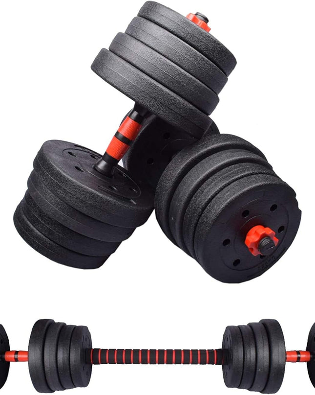 Adjustable Dumbbell Barbell Weight Set 20Kg 30Kg 40Kg – Multifunctional Free Weights for Home Gym, Strength Training, Bodybuilding & Fitness