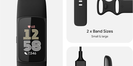 Fitbit Charge 6 Activity Tracker – Obsidian/Black Aluminum 6 MONTH MEMBERSHIP