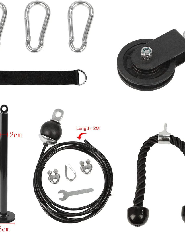 LFJ Fitness Cable Pulley System – Home Gym Strength Trainer
