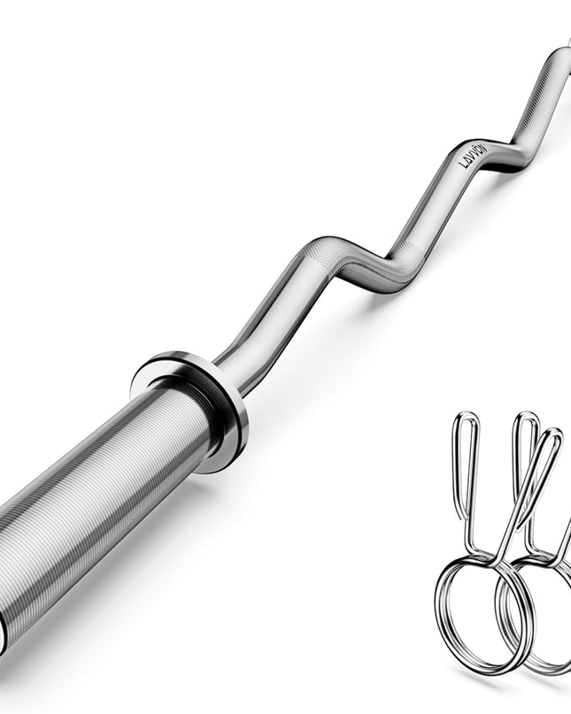 Olympic EZ Curl Barbell Bar 47"