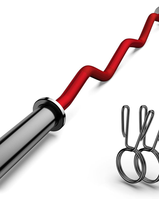 Olympic EZ Curl Barbell Bar 47"