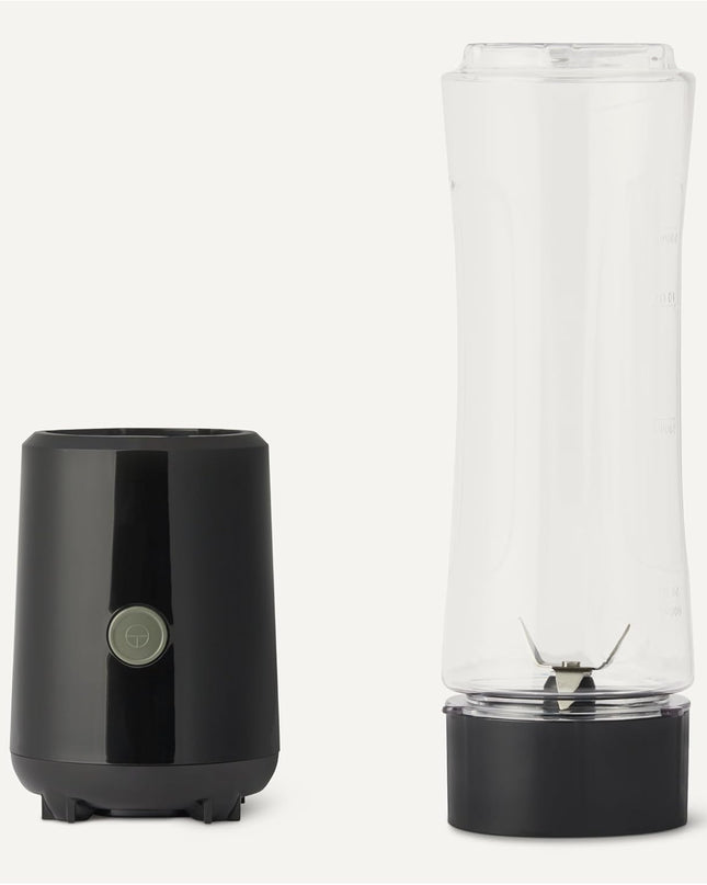Portable Smoothie Blender with 2 Travel Cups, 600Ml, 300W, Black