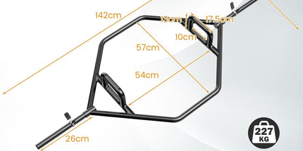 COSTWAY Olympic Hex Bar, 56” Steel Deadlift Trap Bar