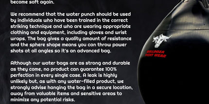  Bull Doza Fight Wear Pro Water Punch Bag – Medium