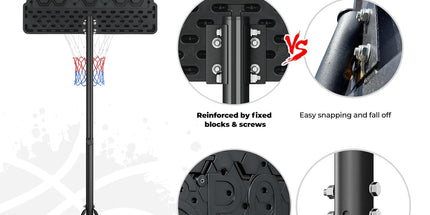 Yohood Portable Basketball Hoop & Stand – Adjustable Height