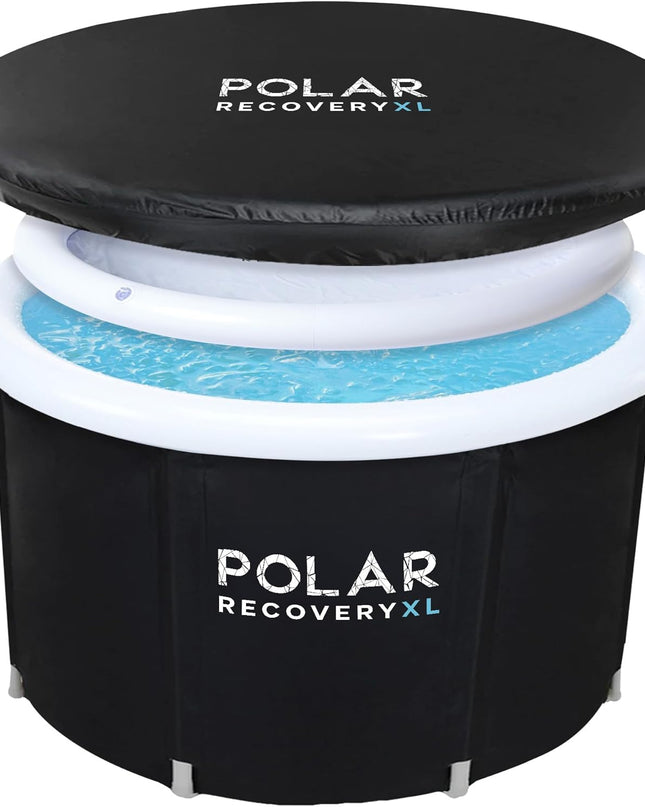 Polar Ice Bath Recovery Tub – 370L Portable Cold Plunge (Black)