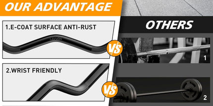 Olympic EZ Curl Barbell Bar 47"