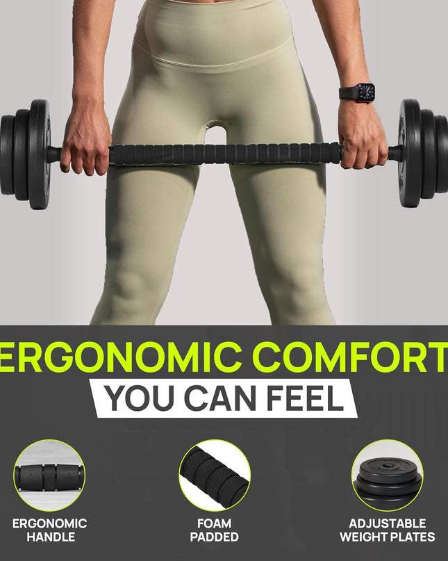 Gallant 20KG Adjustable Dumbbell & Barbell Set