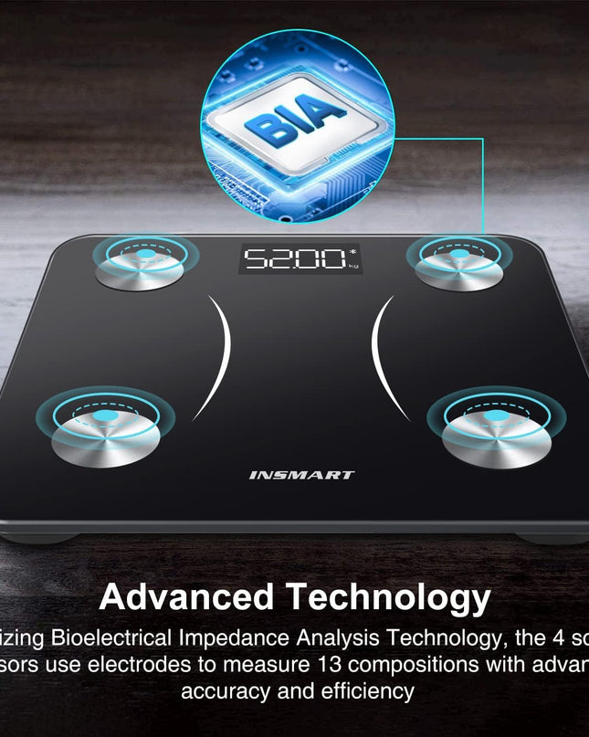 INSMART Bluetooth Body Fat Scales – Smart Digital Body Composition Analyzer