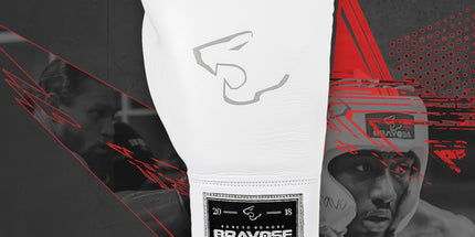 BRAVOSE Elite Pro Lace Up Boxing Gloves – Professional Leather Training & Sparring Gloves