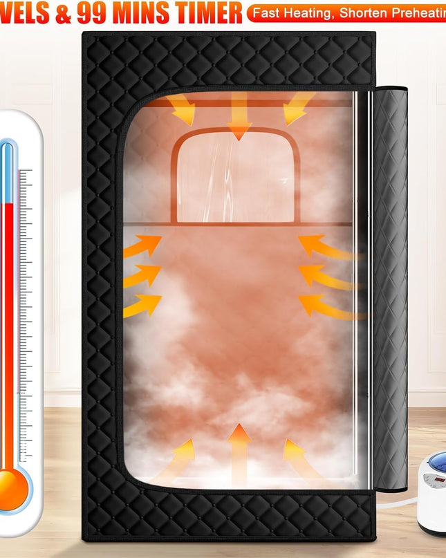 Portable Home Sauna Tent – Infrared & Steam Sauna Box with 9 Heat Levels