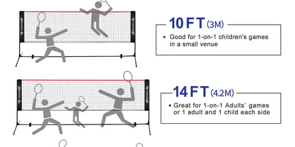 BAGAIL Foldable Badminton Net – Portable, Adjustable & Perfect for Family Fun