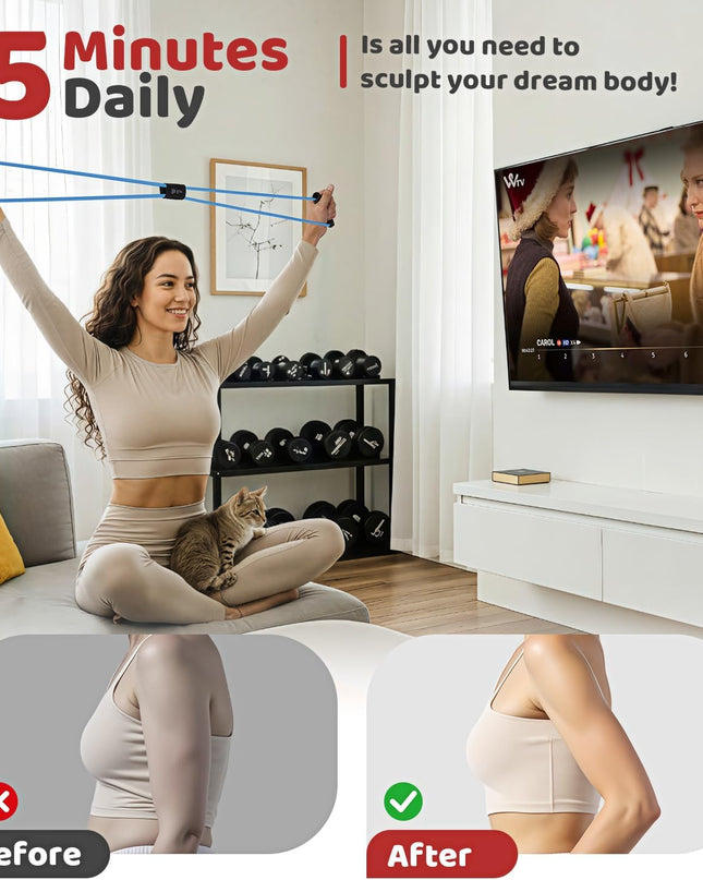 HPYGN Figure 8 Resistance Bands with Handles.