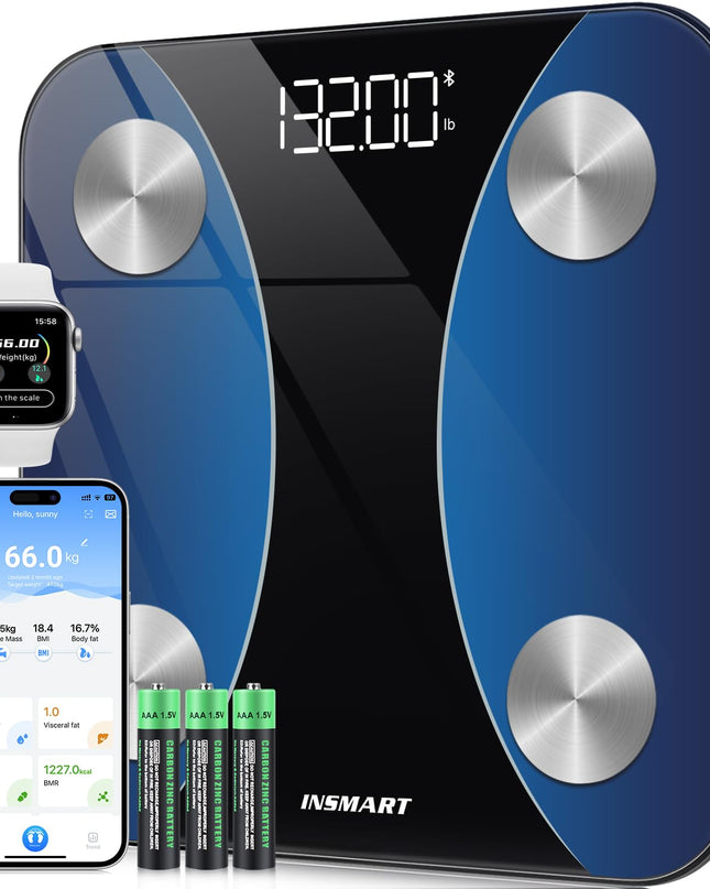 INSMART Bluetooth Body Fat Scales – Smart Digital Body Composition Analyzer