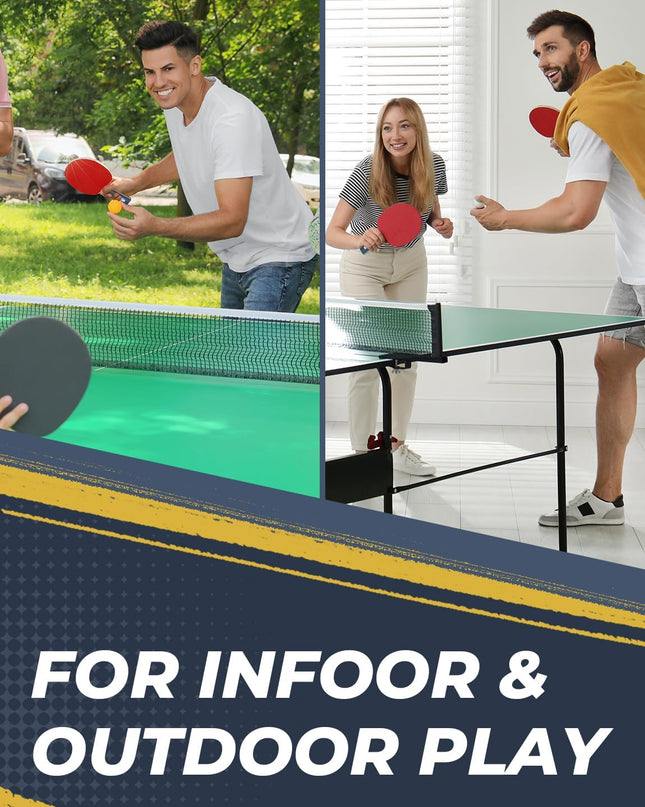 Glymnis Table Tennis Set of 4 – Complete Family Ping Pong Kit