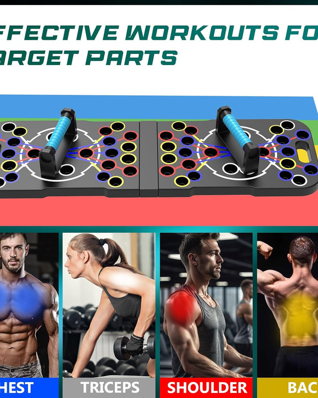 uewidfay Multi-Function Push-Up Board & Ab Roller Set