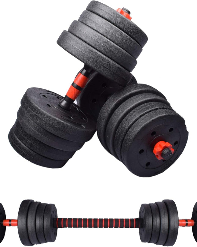 Adjustable Dumbbell Barbell Weight Set 20Kg 30Kg 40Kg – Multifunctional Free Weights for Home Gym, Strength Training, Bodybuilding & Fitness