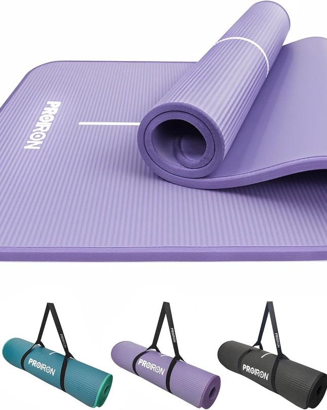 PROIRON Thick Yoga Mat – 10/15MM NBR Foam Exercise & Fitness Mat