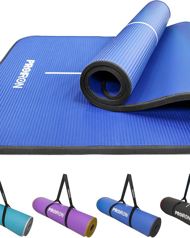 PROIRON Thick Yoga Mat – 10/15MM NBR Foam Exercise & Fitness Mat