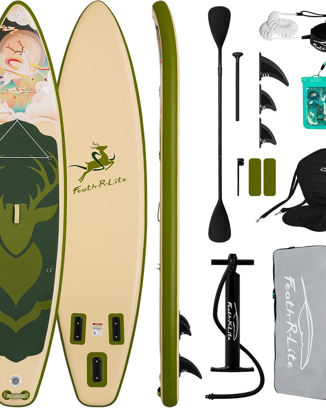 FEATH-R-LITE 10' & 11' Inflatable Stand Up Paddle Board – Ultra-Light SUP Package