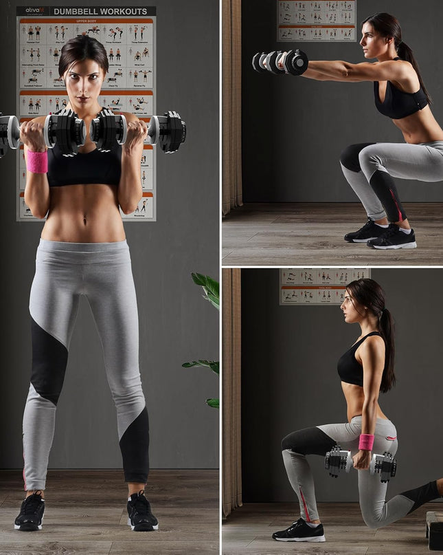 ATIVAFIT 10-in-1 Adjustable Dumbbells