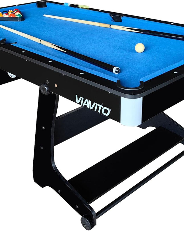 PT100X Folding Pool Billiards Table with Accessories