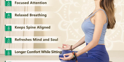 Hihealer Large Meditation Cushion with Extra Velvet Cover – Traditional Tibetan Zafu Pillow