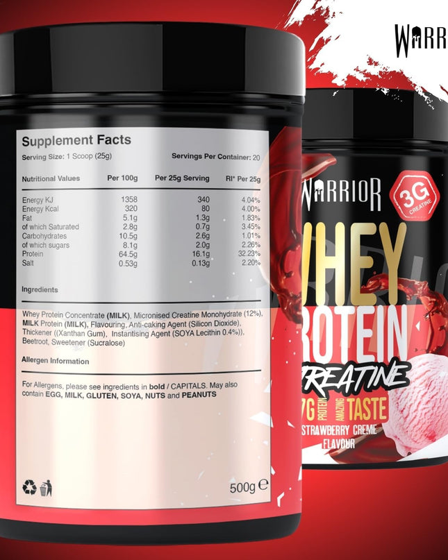  Warrior Whey Protein with Creatine Powder