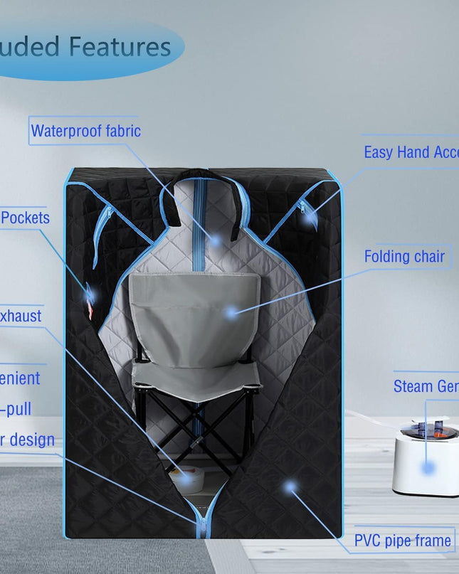 Sauna,Portable Sauna Tent with 1000 Watt Steam Generator