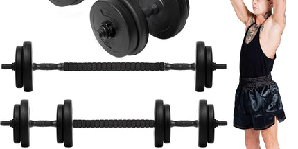 Gallant 20KG Adjustable Dumbbell & Barbell Set