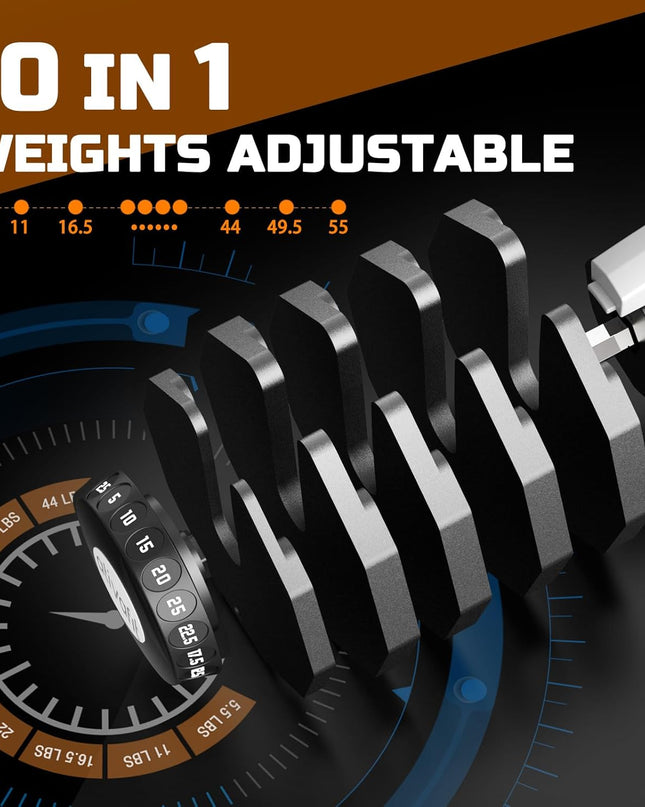 ATIVAFIT 10-in-1 Adjustable Dumbbells