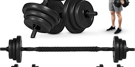 Gallant 20KG Adjustable Dumbbell & Barbell Set