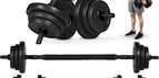 20Kg Dumbbells  Barbell Set (Black)