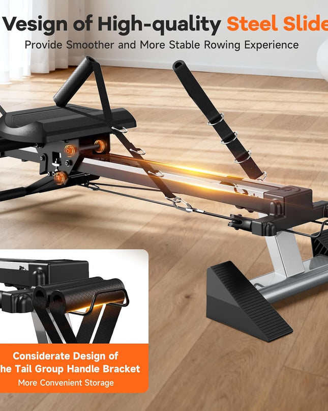 pooboo H015 Magnetic Rowing Machine with Cable System