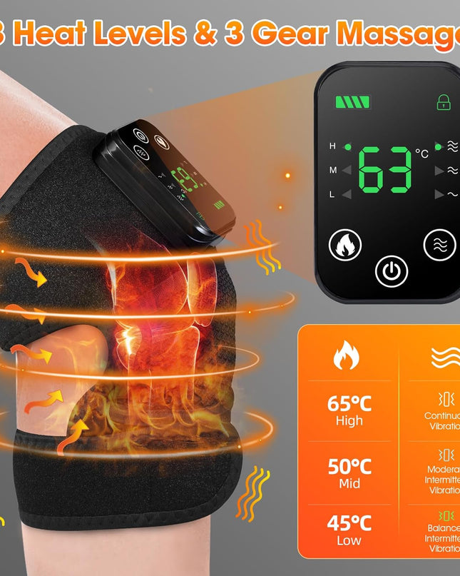 Cordless Heated Knee Massager with Vibration