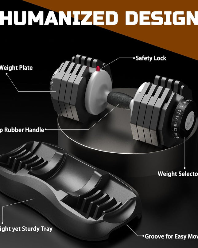 ATIVAFIT 10-in-1 Adjustable Dumbbells