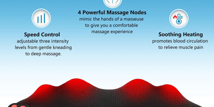 WOQQW Shiatsu Back Massager with Heat – Deep Tissue Kneading Pillow