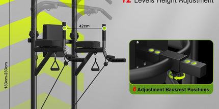 Dskeuzeew Power Tower – Multi-Function Home Gym Equipment