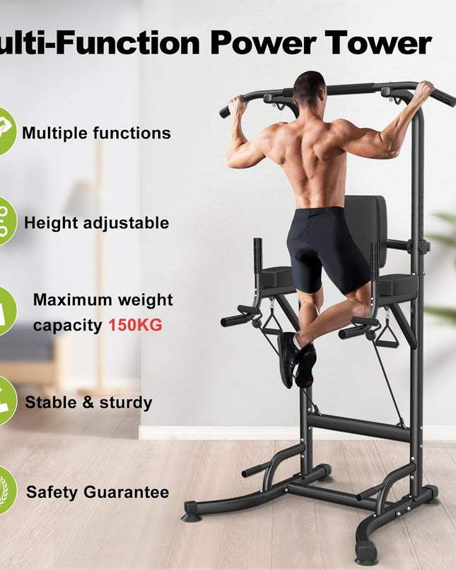 Dskeuzeew Power Tower – Multi-Function Home Gym Equipment