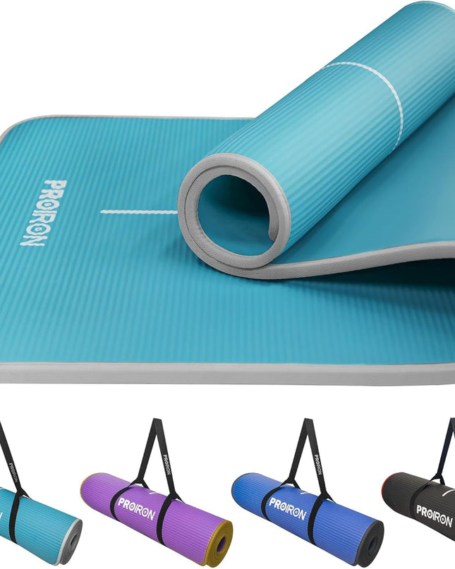 PROIRON Thick Yoga Mat – 10/15MM NBR Foam Exercise & Fitness Mat
